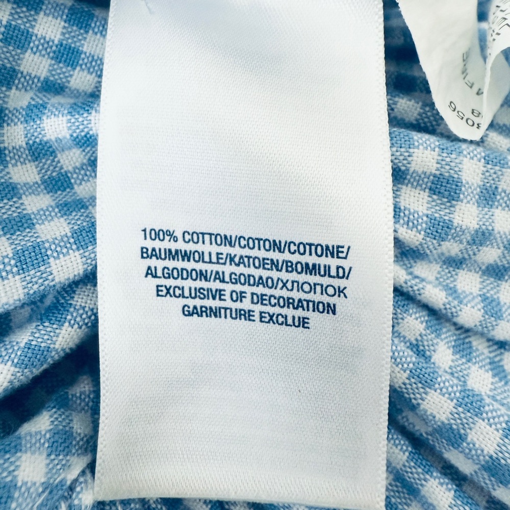 Ralph Lauren Blue Gingham Cotton Shirt Dress Toddler Girl Preppy - Picture 4 of 4